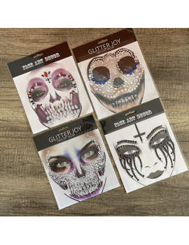 sticker visage halloween maquillage kids skull none fenua shopping