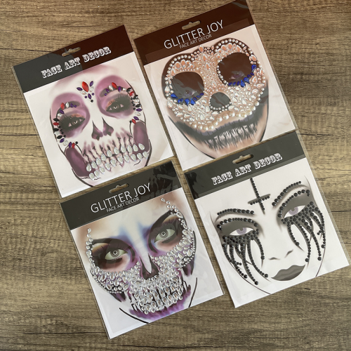 sticker visage halloween maquillage kids skull none fenua shopping