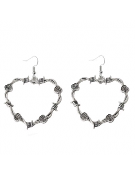 boucles cœur halloween barbelé gothique fete bijoux jewelry earrings tahiti fenua shopping