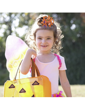 barrette nœud halloween citrouille orange violet chauve souris fantome accessoires cheveux tahiti fenua shopping