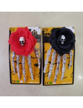 barrette muerta cheveux pince accessoire halloween crane skull squelette tahiti fenua shopping