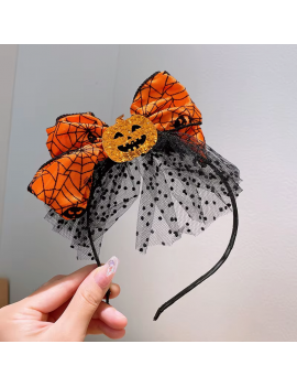 serre tete nœud citrouille headband pumpkin orange accessoire cheveux tahiti fenua shopping