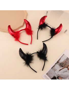 serre tete diablotin diable evil cornes rouges halloween devil cheveux accessoire tahiti fenua shopping