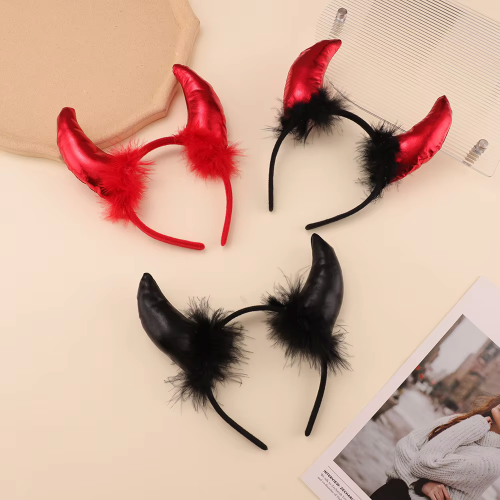 serre tete diablotin diable evil cornes rouges halloween devil cheveux accessoire tahiti fenua shopping