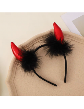 serre tete diablotin diable evil cornes rouges halloween devil cheveux accessoire tahiti fenua shopping