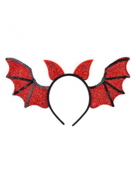 serre tete chauve souris rouge red halloween party accessoire cheveux tahiti fenua shopping