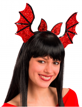 serre tete chauve souris rouge red halloween party accessoire cheveux tahiti fenua shopping