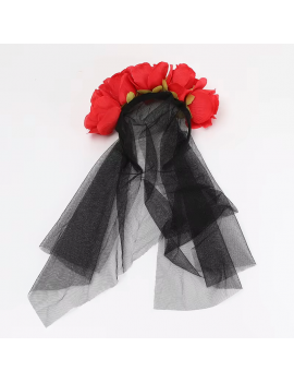 serre tete voile muerta headband veuve widow llorona halloween tahiti fenua shopping