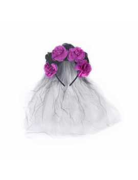 serre tete voile muerta headband veuve widow llorona halloween tahiti fenua shopping