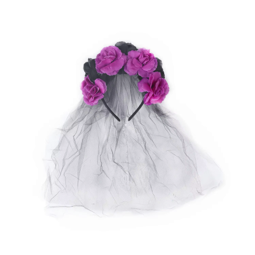 serre tete voile muerta headband veuve widow llorona halloween tahiti fenua shopping