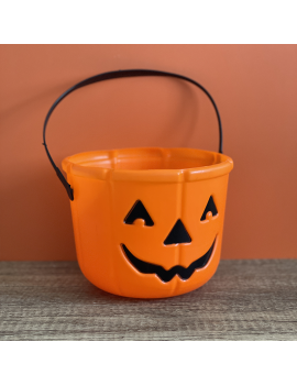 seau pumpkin bonbons fête halloween accessoire fenua shopping