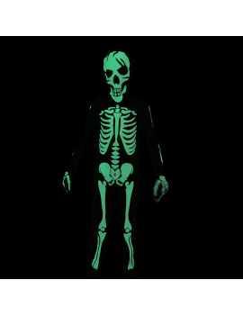 costume squelette skull glow phosphorescent combinaison déguisement fenua shopping halloween