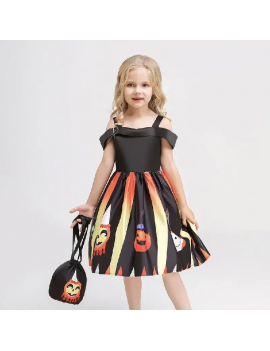 robe citrouille tenue costume halloween pumpkin enfant kids tahiti fenua shopping