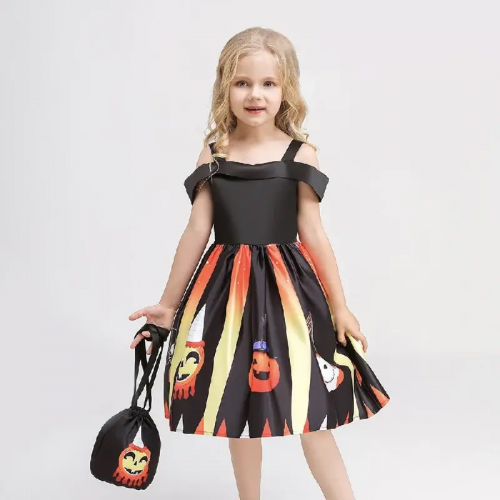 robe citrouille tenue costume halloween pumpkin enfant kids tahiti fenua shopping