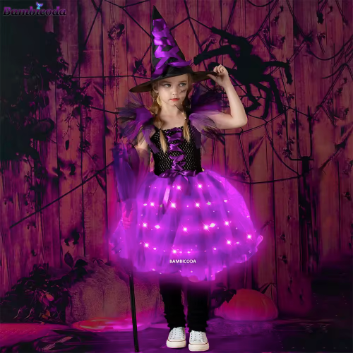 costume sorcière light witch lumineux violet rose pink purple deguisement tahiti fenua shopping