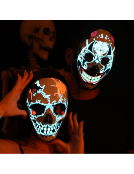 masque crane led skull clown mask halloween tahiti fenua shopping