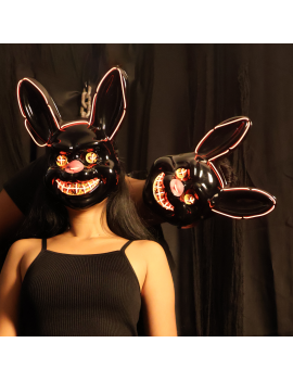 masque lapin fou light rabbit crazy mask lumineux halloween tahiti fenua shopping