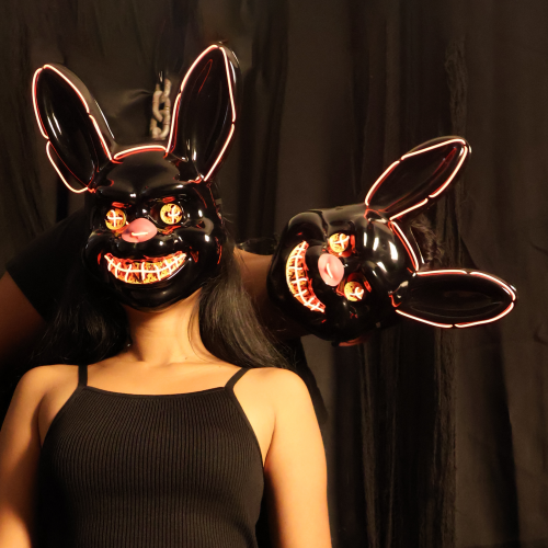 masque lapin fou light rabbit crazy mask lumineux halloween tahiti fenua shopping