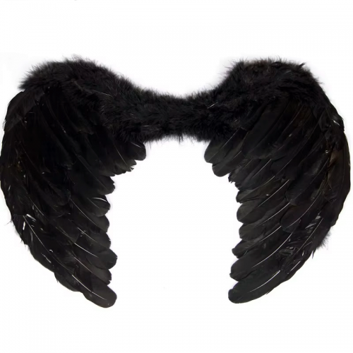 set ailes + serre tete ange dark angel wings noir tahiti fenua shopping