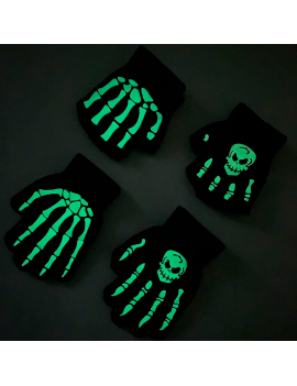 gants glow halloween fluorescent mains hand skull squelette os accessoires tahiti fenua shopping