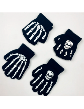 gants glow halloween fluorescent mains hand skull squelette os accessoires tahiti fenua shopping