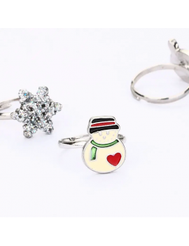 set 6 bagues noel christmas bijoux fête fenua shopping