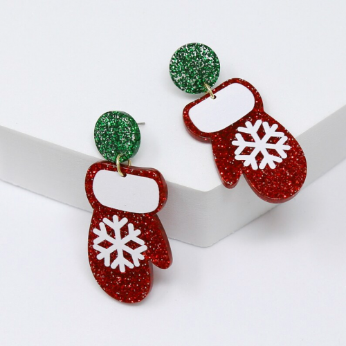 boucles d'oreilles gants noel accessoire bijoux fantaisie jewelry christmas tahiti fenua shopping