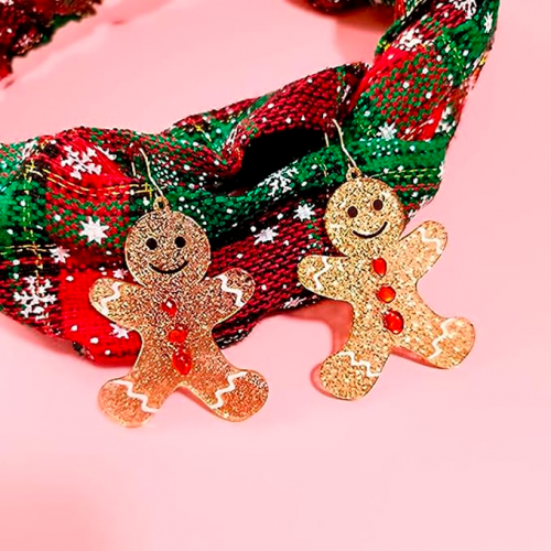 boucles d'oreilles pain d'épice noel christmas bijoux accessoire jewelry fun tahiti fenua shopping