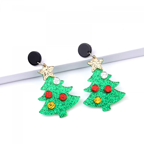 boucles d'oreilles sapin noel déco christmas bijoux accessoire jewelry tahiti fenua shopping