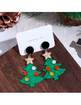 boucles d'oreilles sapin noel déco christmas bijoux accessoire jewelry tahiti fenua shopping