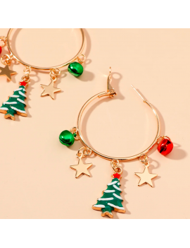 boucles d'oreilles créoles breloques noel christmas bijoux fantaisies accessoire tahiti fenua shopping