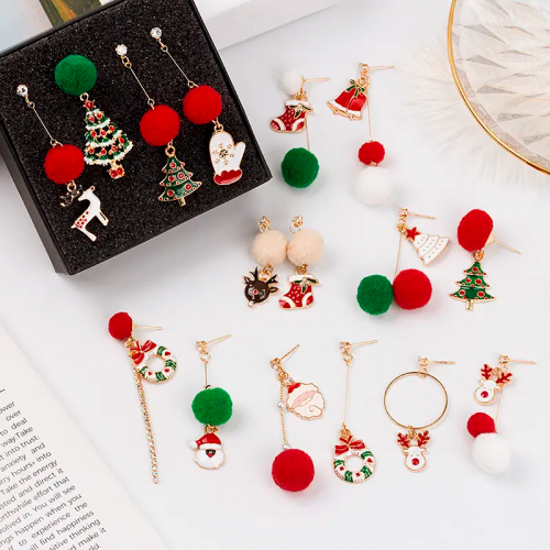 boucles longues noel bijoux kids oreille christmas fenua shopping