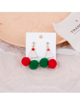 boucles longues noel bijoux kids oreille christmas fenua shopping