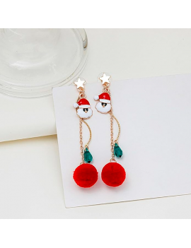 boucles d'oreilles pendantes pompoms Noël christmas sapin bijoux jewelry accessoire tahiti fenua shopping