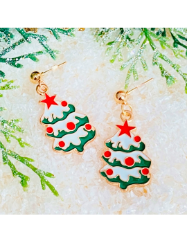 boucles d'oreilles earrings sapin noel christmas bijoux jewelry tahiti fenua shopping