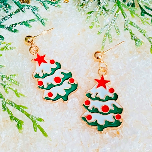 boucles d'oreilles earrings sapin noel christmas bijoux jewelry tahiti fenua shopping