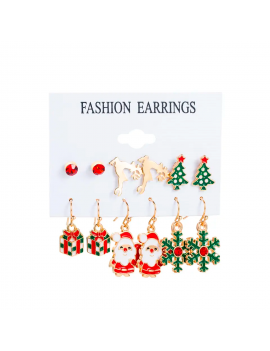 set boucles d'oreilles bijoux noel christmas fenua shopping