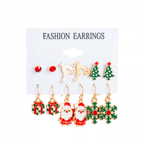 set boucles d'oreilles bijoux noel christmas fenua shopping