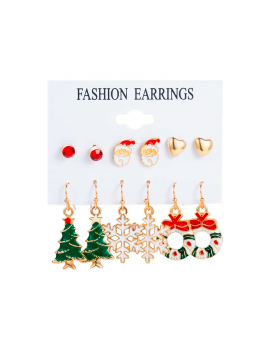 set boucles d'oreilles bijoux noel christmas fenua shopping