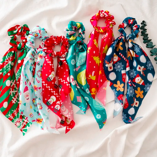 chouchou long noel xmas fête christmas coiffure accessoire fenua shopping