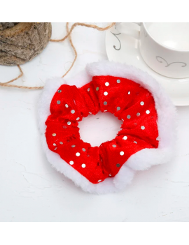 chouchou glitters noel rouge red christmas accessoire cheveux tahiti fenua shopping