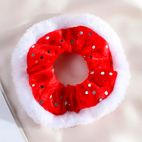 chouchou glitters noel rouge red christmas accessoire cheveux tahiti fenua shopping