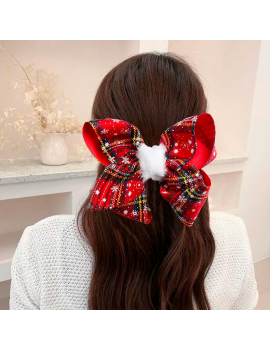 barrette noeud noel christmas coiffure accessoire fête fenua shopping