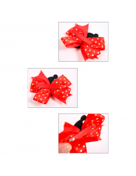 barrette noeud kids enfant accessoire cheveux noel christmas rouge rennes tahiti fenua shopping