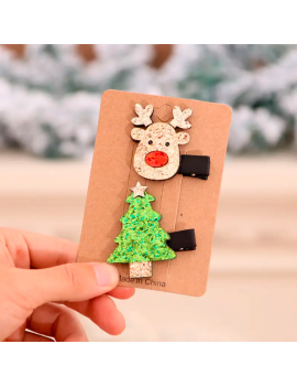 barrettes cheveux accessoire noel xmas fête fenua shopping