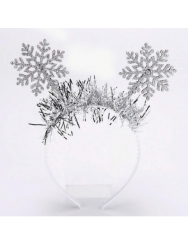 serre tete flocons snow snowflakes argenté silver accessoire christmas noel tahiti fenua shopping