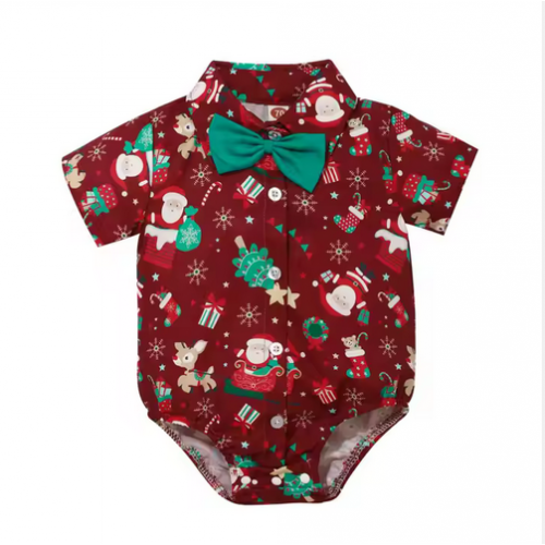 body enfant noeud papillon vert ou rouge pour noel christmas baby babies bébé tahiti fenua shopping