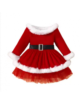 robe noel tulle dress red rouge christmas kids enfant tenue tahiti fenua shopping