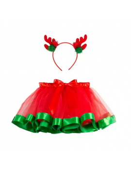 set tutu serre tete noel christmas rouge red vert tulle kids enfant tahiti fenua shopping