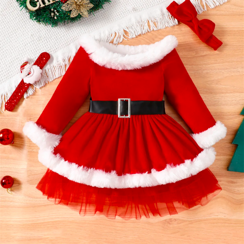 robe noel tulle dress red rouge christmas kids enfant tenue tahiti fenua shopping